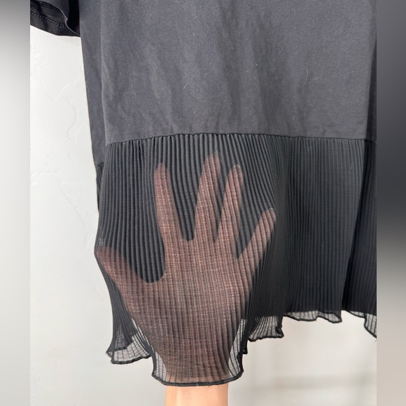 ZARA Ruffle Sheer Panel Tee - Picture 8 of 10